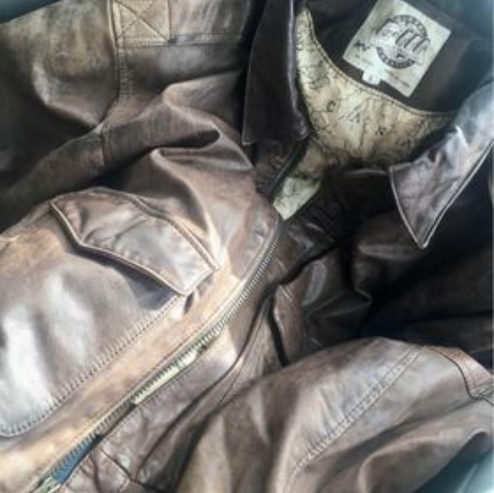 Vintage Global Identity Brown Leather Jacket Men's Small